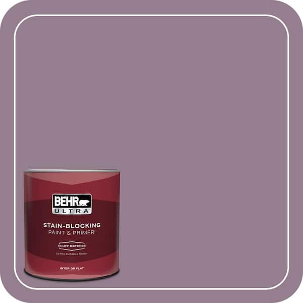 BEHR ULTRA 1 qt. #680F-5 Plum Swirl Extra Durable Flat Interior Paint & Primer