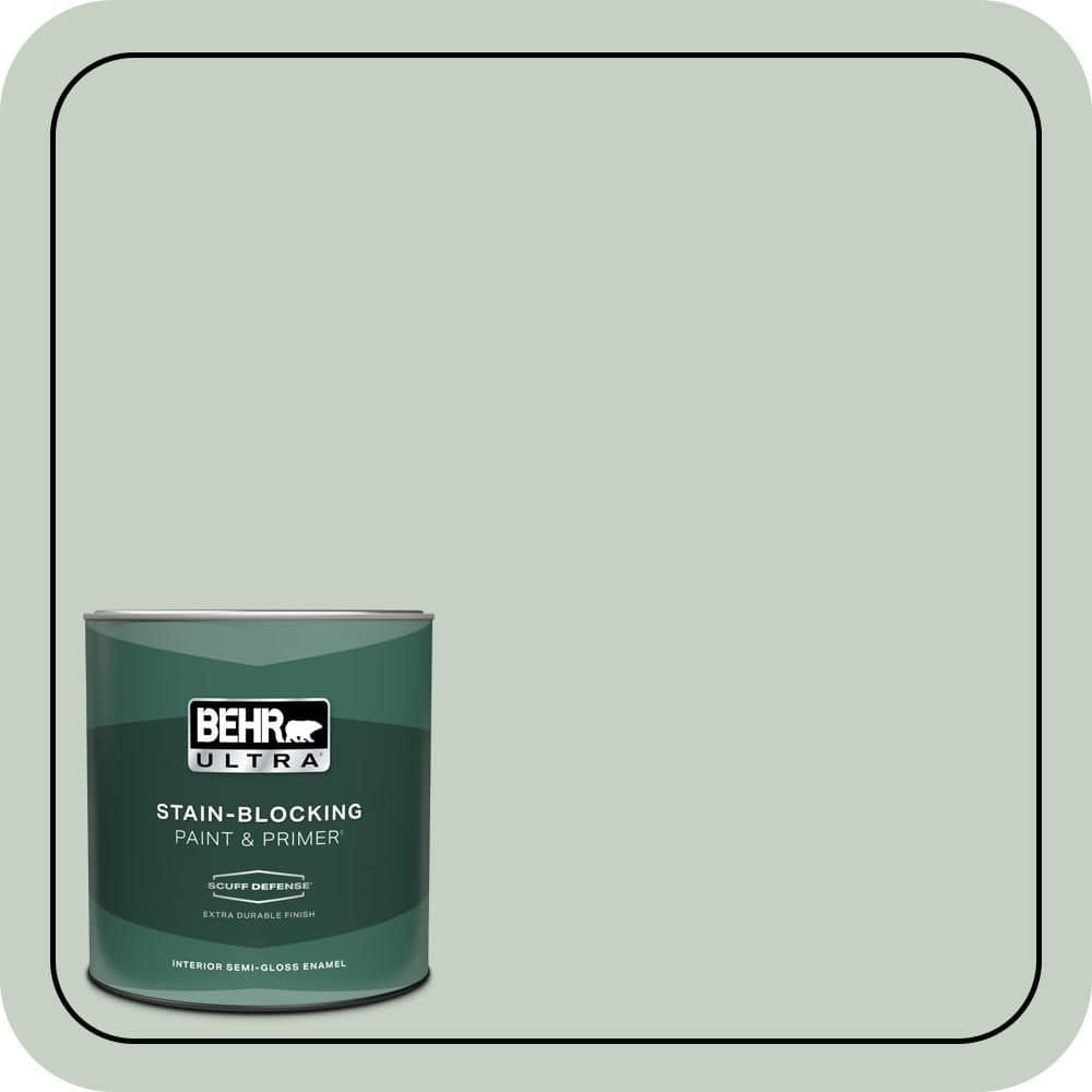 1 qt. #N400-2 Frosted Sage Extra Durable Semi-Gloss Enamel Interior Paint & Primer price history on PriceWatchPro