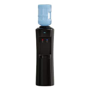 Curved Top Loading Water Cooler Dispenser - Hot and Cold Water, Black