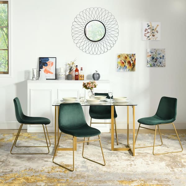 Homy Casa Batassel Velvet Upholstered Dining Chair (Set of 2)