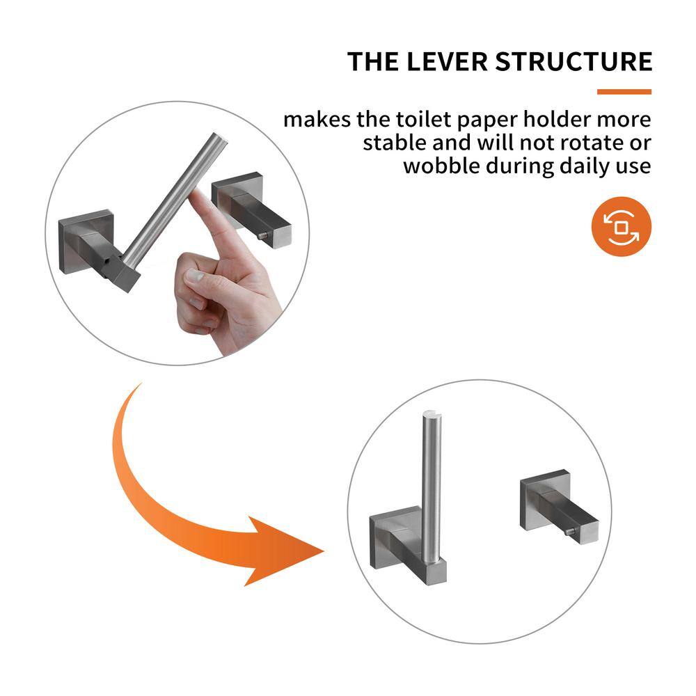 Brushed Nickel Stainless Steel Wall Mounted Toilet Paper Holder
