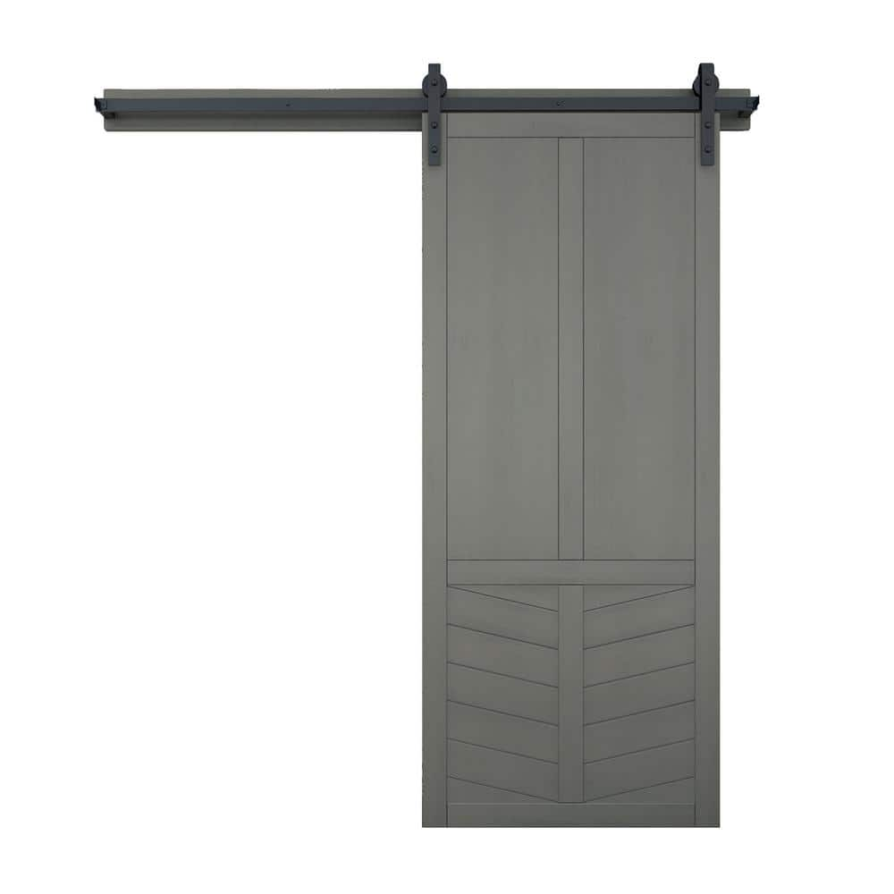 VeryCustom 30 In. X 84 In. The Robinhood Dove Wood Sliding Barn Door ...