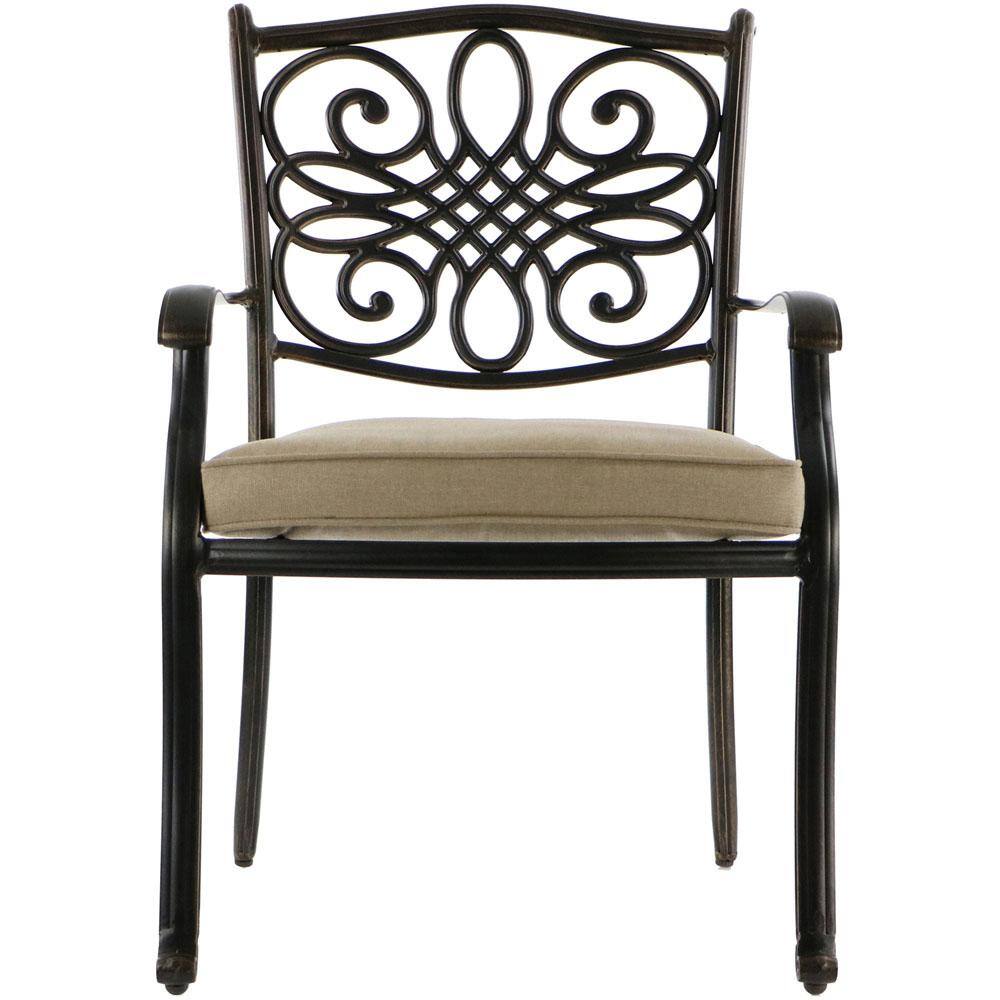 Natural Oat 9-Piece Aluminum Outdoor Dining Set with Cushions