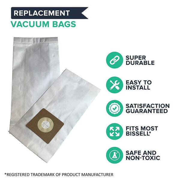 6 REPL Bissell 1 4 7 Allergen Vacuum Bags Powerforce PowerGlide Part # 30861 
