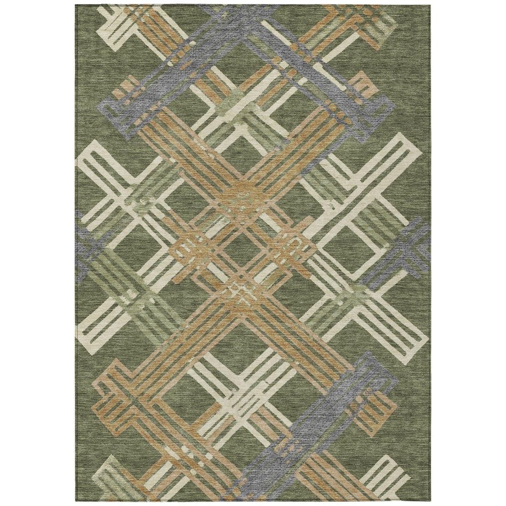 Chantille Machine Washable Indoor/Outdoor Abstract ACN2452 Olive 3 ft. x 5 ft. Area Rug price history on PriceWatchPro