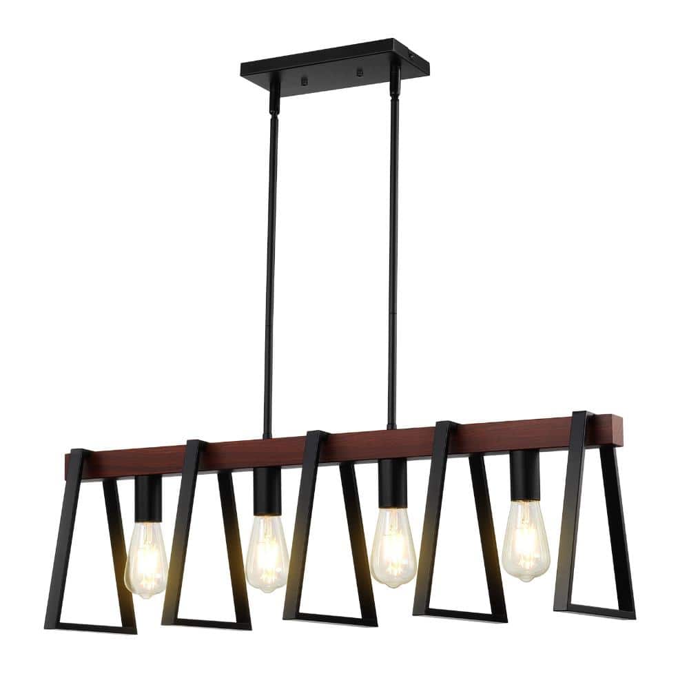 33.5 in.4-Light Black Classic Kitchen Island Chandelier with Adjustable Drop price history on PriceWatchPro