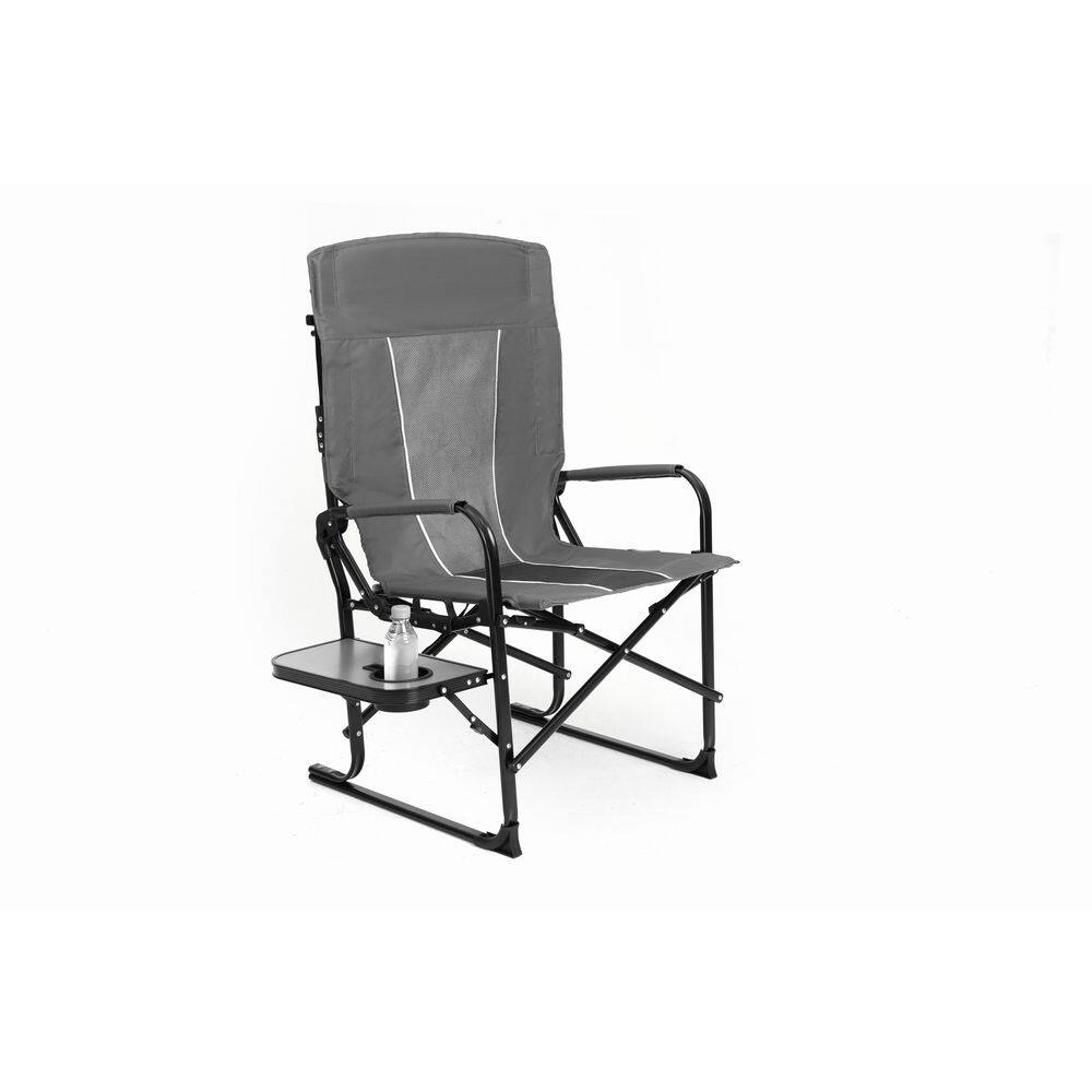 Camping Directors Chair, Heavy Duty, Oversized Portable Folding Chair with Side Table, Gray price history on PriceWatchPro