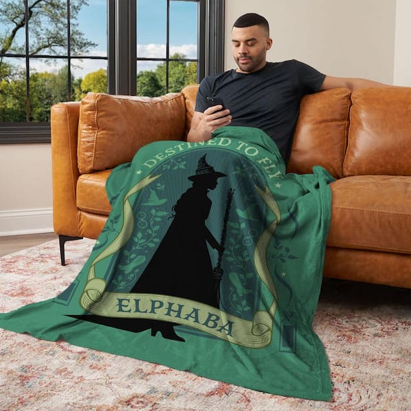 Wicked Destined to Fly Multicolor Silk Touch Throw Blanket 50 x 60 in.