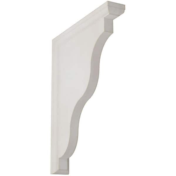 Ekena Millwork 1-1/2 in. x 11 in. x 9 in. Chalk Dust White Hamilton Traditional Wood Vintage Decor Bracket