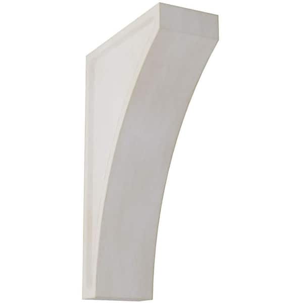 Ekena Millwork 3 in. x 12 in. x 7-1/2 in. Chalk Dust White Extra Large Lawson Wood Vintage Decor Corbel