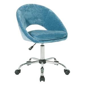 Milo Blue Task Chair with Chrome Finished Base