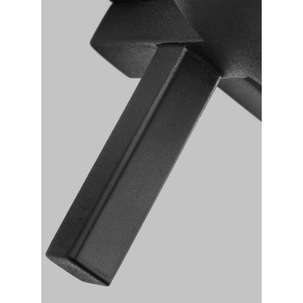 Textured Black Clear Glass Outdoor Wall Sconce