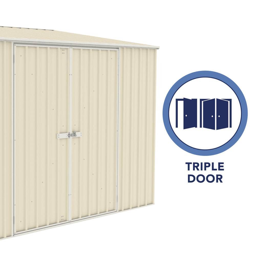 Durango 10' x 5' Cream Metal Lean-To Storage Shed