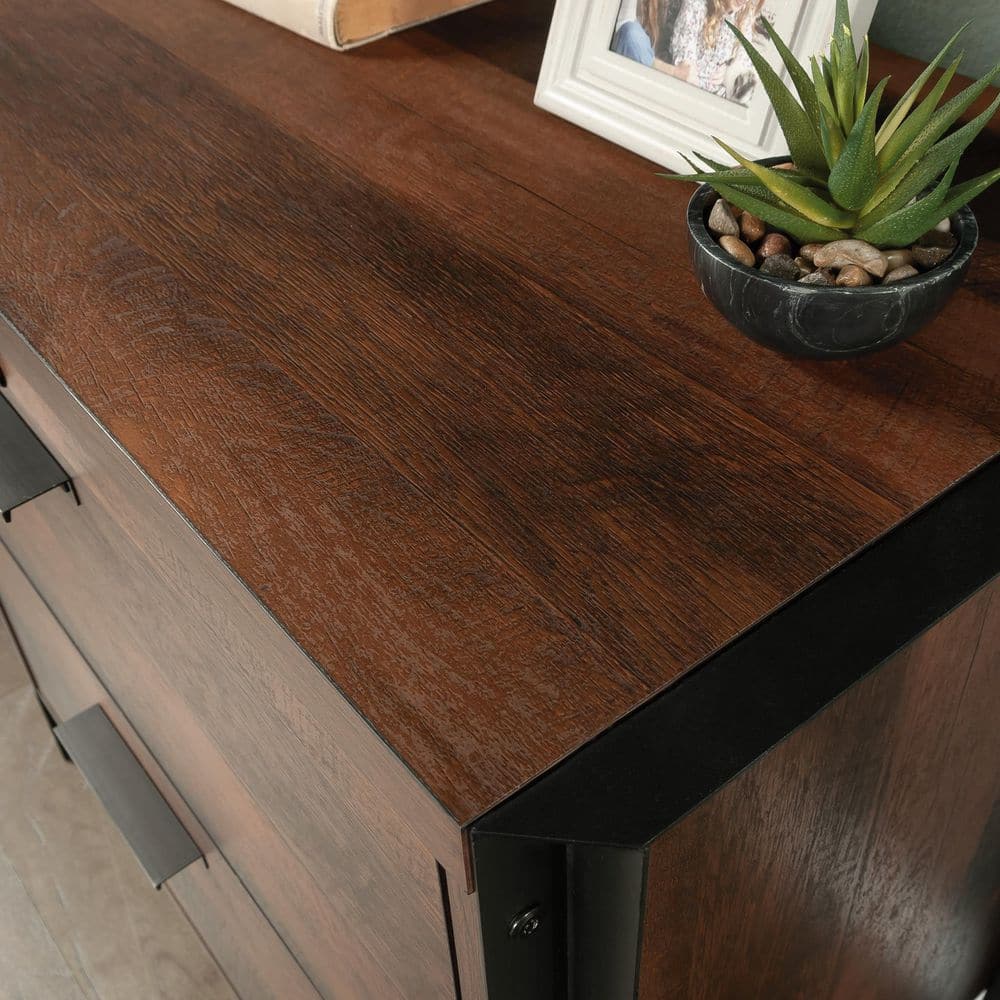 Barrel Oak 2-Drawer Lockable Lateral File Cabinet