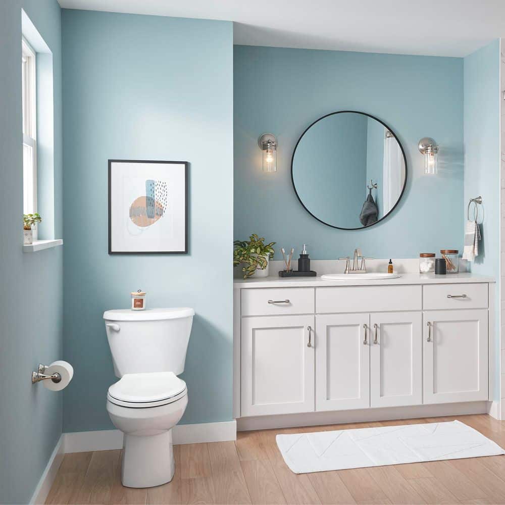 White Elongated High Efficiency Two-Piece Toilet