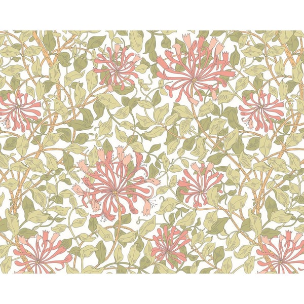 19.7 in. x 0.025 in. Pink Nature Origin Murals Honeysuckle Pink Wall Mural