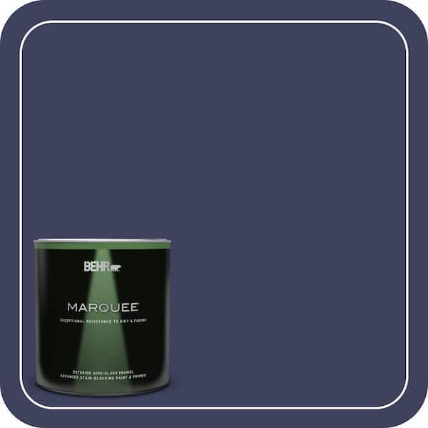 BEHR MARQUEE 1 qt. Home Decorators Collection #HDC-MD-01 Majestic Blue Semi-Gloss Enamel Exterior Paint & Primer