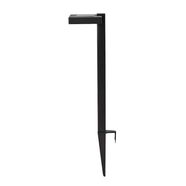 Home Decorators Collection Charlotte 20 Lumen Black LED Weather Resistant Outdoor Solar Path Light with Glass Lens