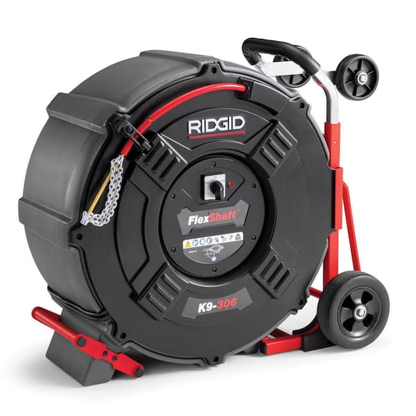 K9-306 FlexShaft Wall-to-Wall Professional Drain Cleaning Machine, 3/8 in. x 125 ft. Designed for 3 in. to 6 in. Pipes