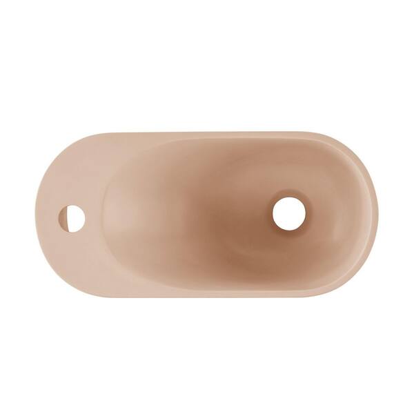 Swiss Madison Terre 18 in. Solid Surface Oval Wall-Mounted Sink