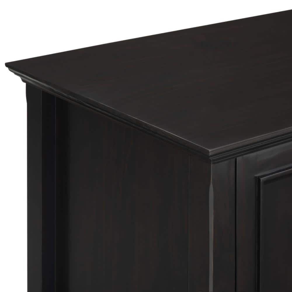 Hickory Brown Solid Wood 72" TV Media Stand with Cabinets