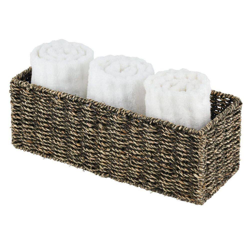 Dracelo Natural Woven Seagrass Bathroom Toliet Roll Holder Storage ...