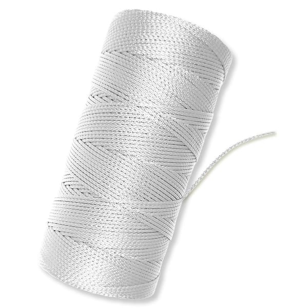 Angel Sar 1000 ft. Braided Nylon String for Gardening or Masonry White