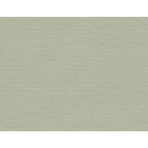 60.75 sq. ft. Sage Libeco Embossed Vinyl Unpasted Wallpaper Roll