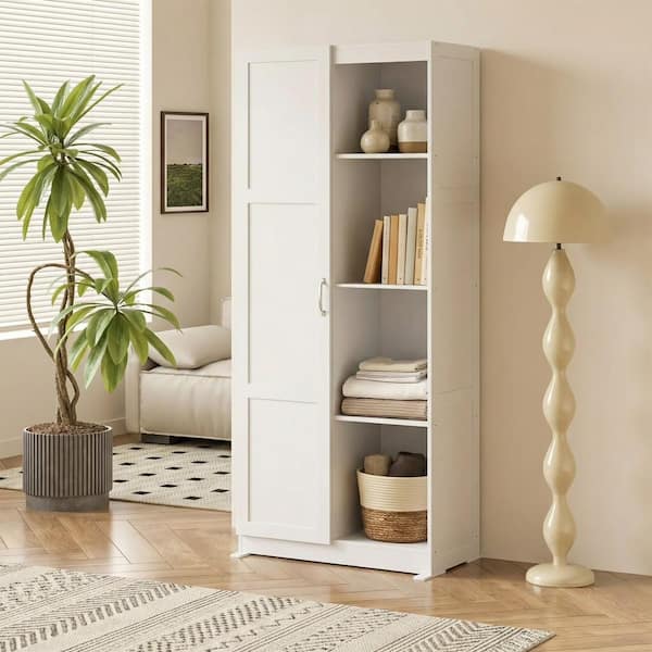 WONDER COMFORT White 71 in. H Wooden Accent Storage Cabinets