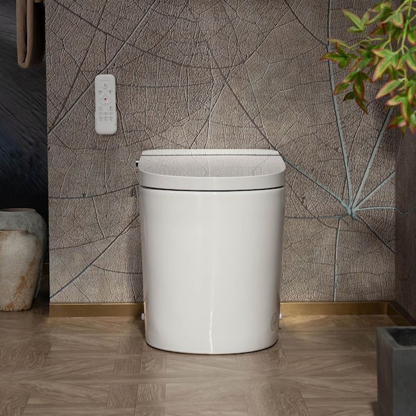 Elongated ADA Bidet Smart Toilet 1.1 GPF in White With Foam Shield, Pulse Wash, Auto Open/Close and Fragrance System