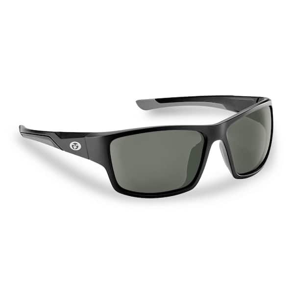 Flying Fisherman Sand Bank Polarized Sunglasses in Matte Black Frame with  Smoke Lens 7712BS - The Home Depot