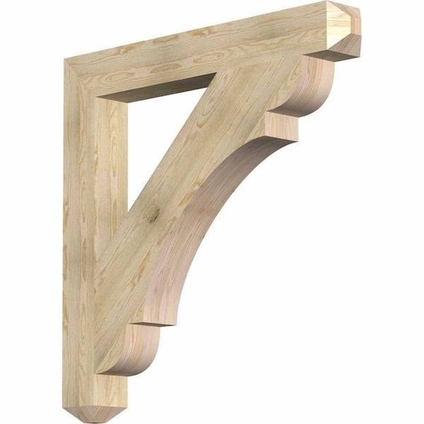 Ekena Millwork 6 in. x 48 in. x 48 in. Douglas Fir Olympic Craftsman Rough Sawn Bracket