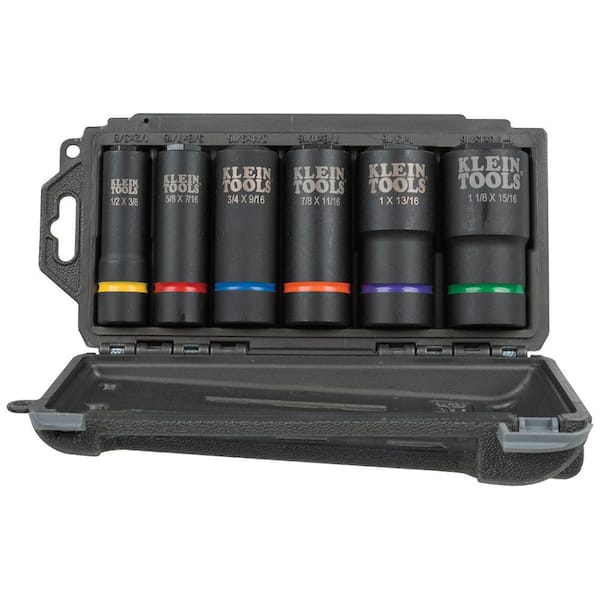 Klein Tools 2-in-1 Impact Socket Set (6-Point, 6-Piece