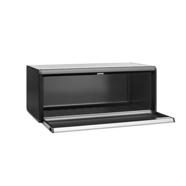 Brabantia 1-Piece Fall Front Steel Bread Box, Confident Gray