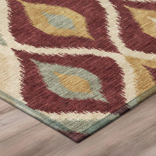 Chantille Machine Washable Indoor/Outdoor Abstract ACN3121 Garnet 2 ft. x 3 ft. Accent Rug