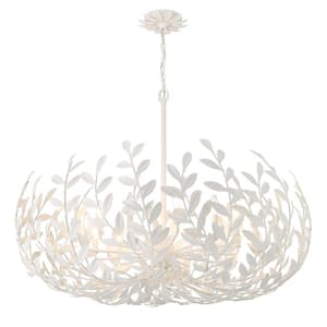 00633779095429, Broche 12-Light Matte White Chandelier