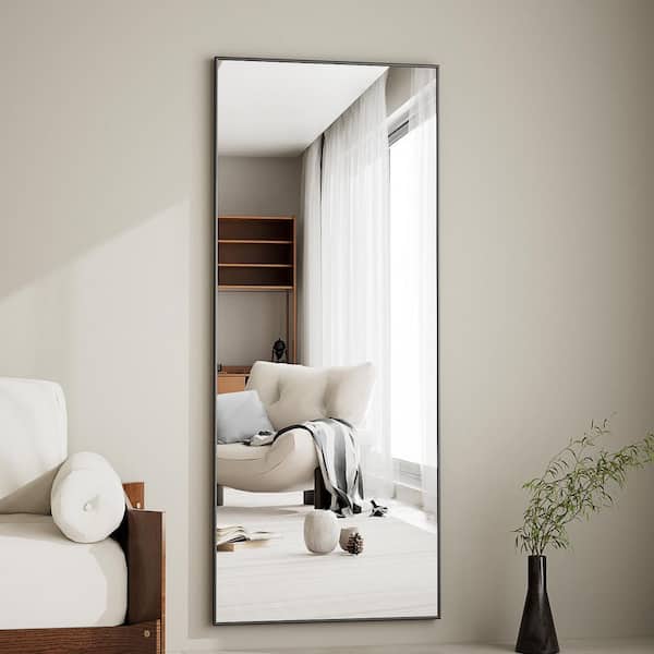 WILLOTED Black 16 in. W x 59 in. H Rectangular Aluminum Framed Wall Mirror