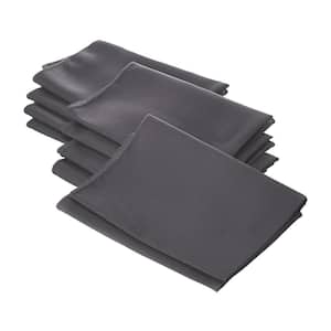 ''18 in. x 18 in. Charcoal Polyester Poplin Napkin (10-Pack)''