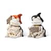 Glitzhome 7 in. H Halloween Resin Skeleton Frogs Table Decor (set of 2) 2039600011