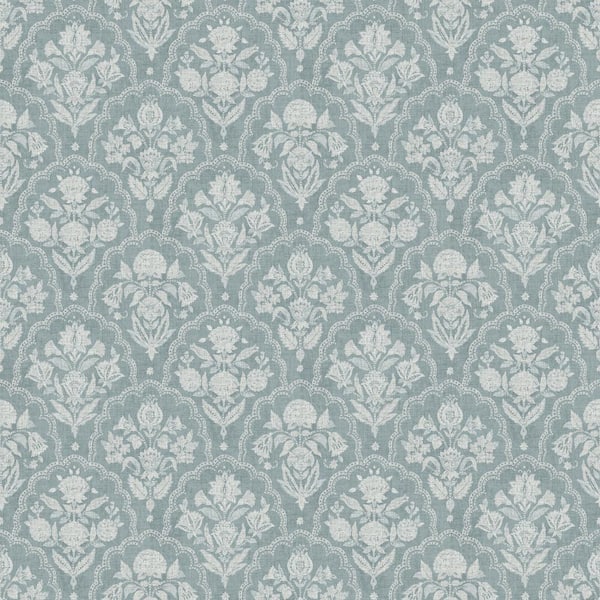 Erin Gates Blue Frances Blue Fishscale Wallpaper Sample