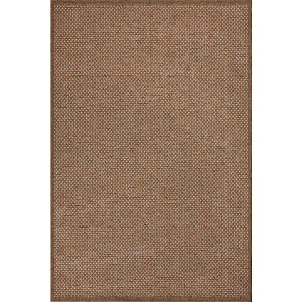 Loloi Merrick Natural/Sunrise 7 ft. 8 in. x 7 ft. 8 in. Round Indoor/Outdoor Area Rug