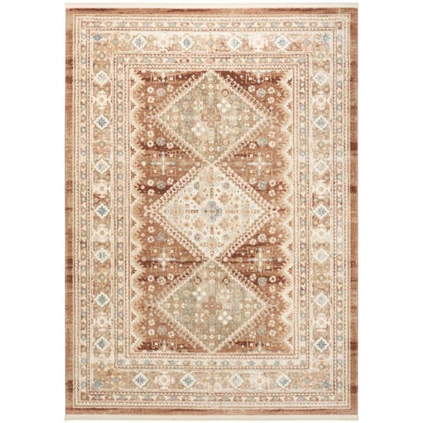 Pardis Rust 4 ft. x 6 ft. Center medallion Traditional Area Rug