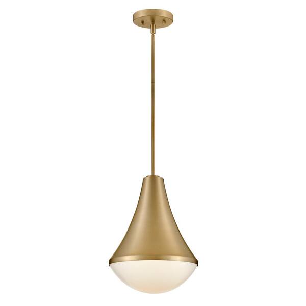 LARK - Haddie 1-Light Lacquered Brass Cone Pendant Light