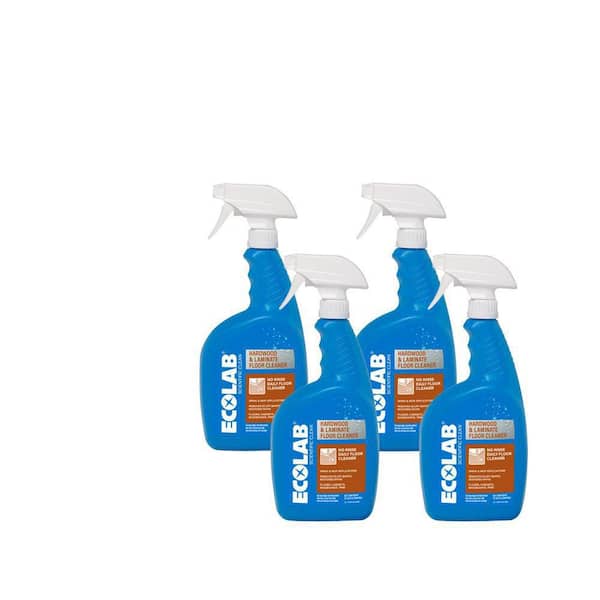 32 fl.oz. Hardwood and Laminate Floor Cleaner Advanced No-Rinse Solution Safe on Wood Laminate Marble and Vinyl (4-Pack)