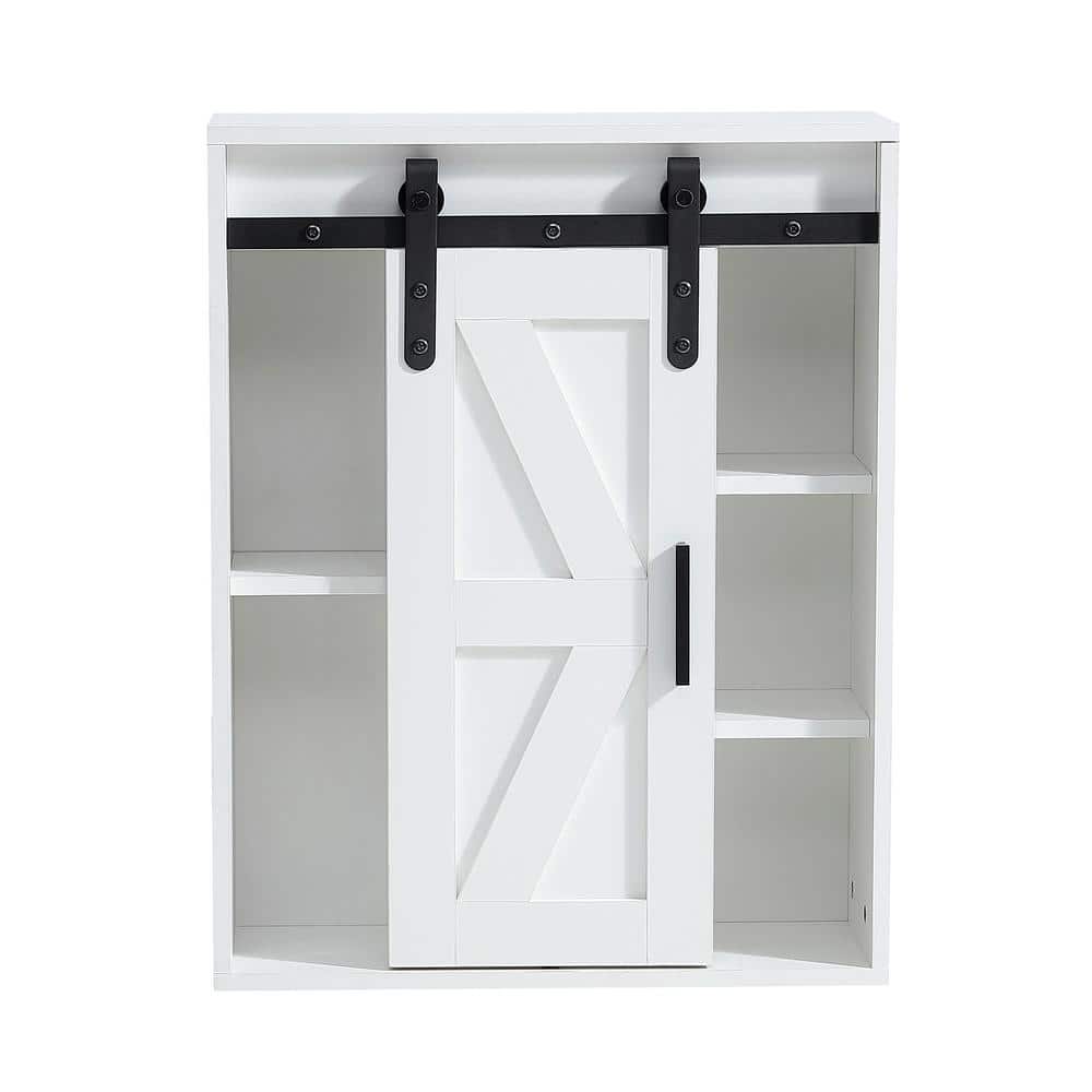Classic Style 7.9 in. W x 21.7 in. D x 27.6 in. H Bathroom Storage Wall Cab