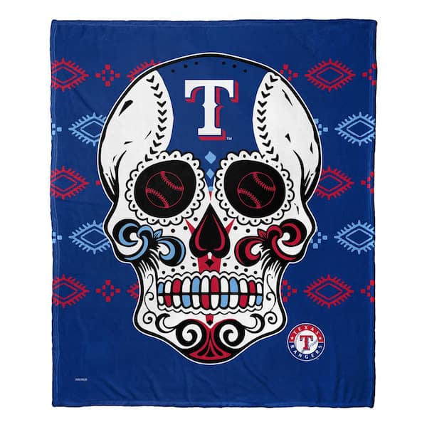 THE NORTHWEST GROUP MLB Texas Rangers Candy Skull Silk Touch Throw Blanket