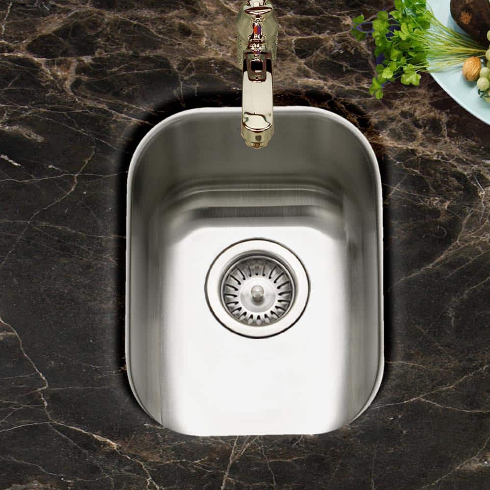 Compact Stainless Steel Undermount Single Bowl Bar Sink