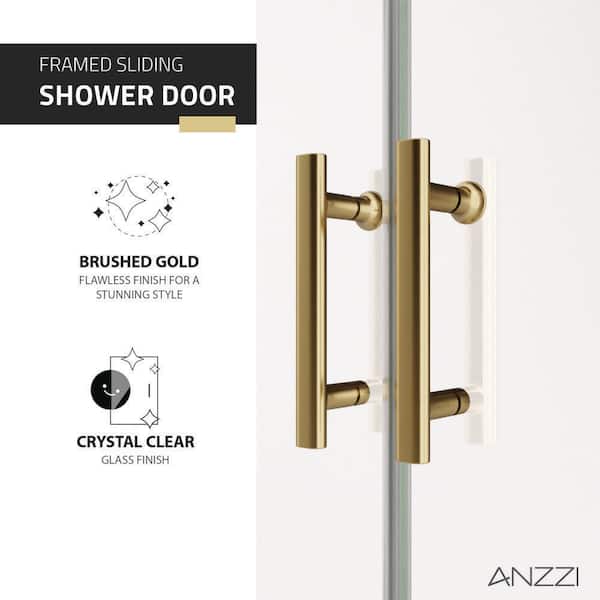 ANZZI SDHDX 59-60 in. x 70 in. Sliding Framed Shower Door in