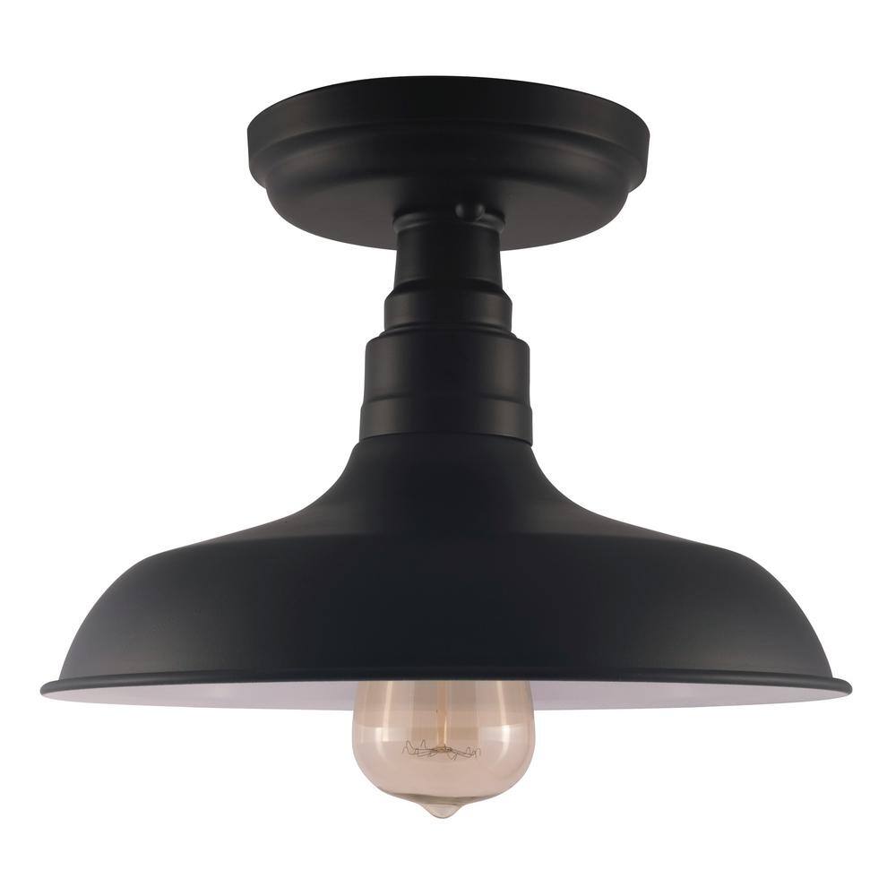 Kimball Matte Black 11" Indoor/Outdoor LED Ceiling Light