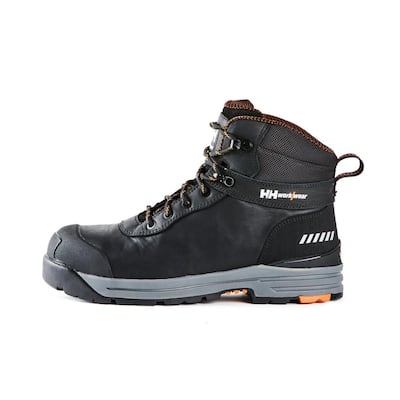 Men's Lehigh 6 in. Slip Resistant Work Boots - Composite Toe - Black/Orange Size 9(M)